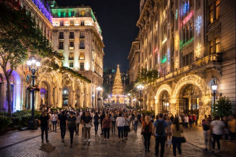Natal Iluminado transforma o Centro Histórico em circuito de luzes