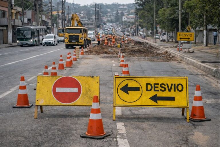 Estrada do M’Boi Mirim inicia obras de duplicação e tem interdição em trecho no Jardim Ângela