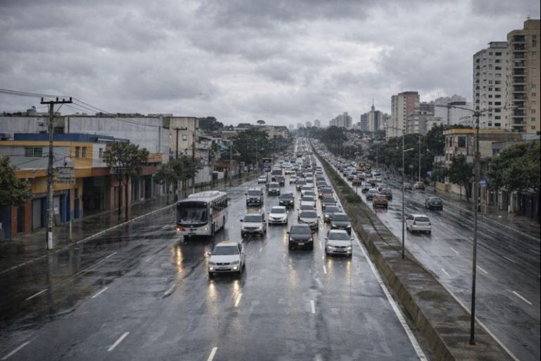 Previsão indica chuva fraca na Zona Leste e em outras áreas da capital paulista