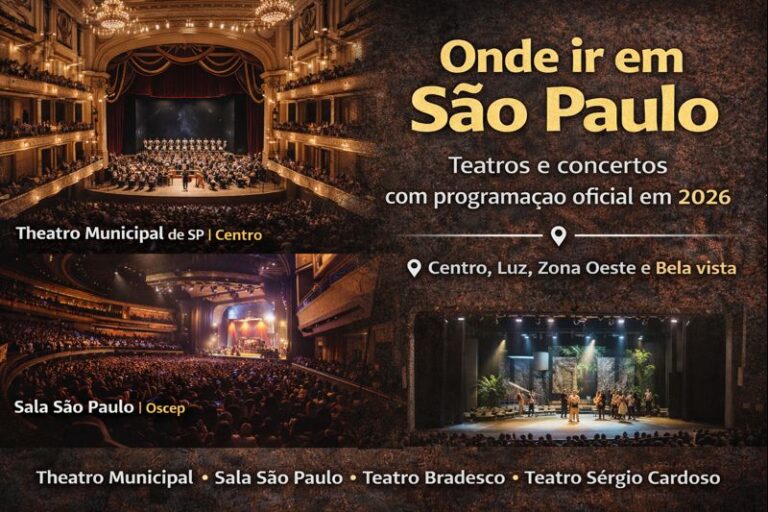 Onde ir em São Paulo: teatros e concertos com programação oficial em 2026